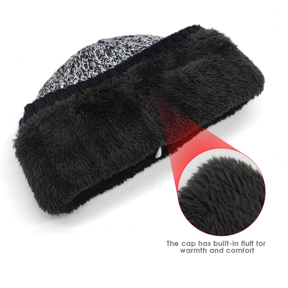 3 Pcs Long Scarf Beanie Gloves Set