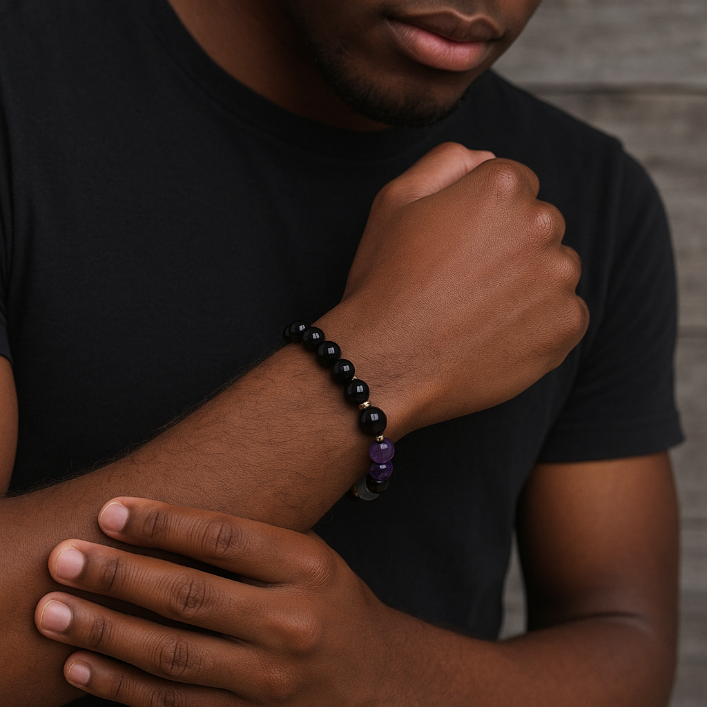 Versatile Obsidian 8mm Beaded Bracelet