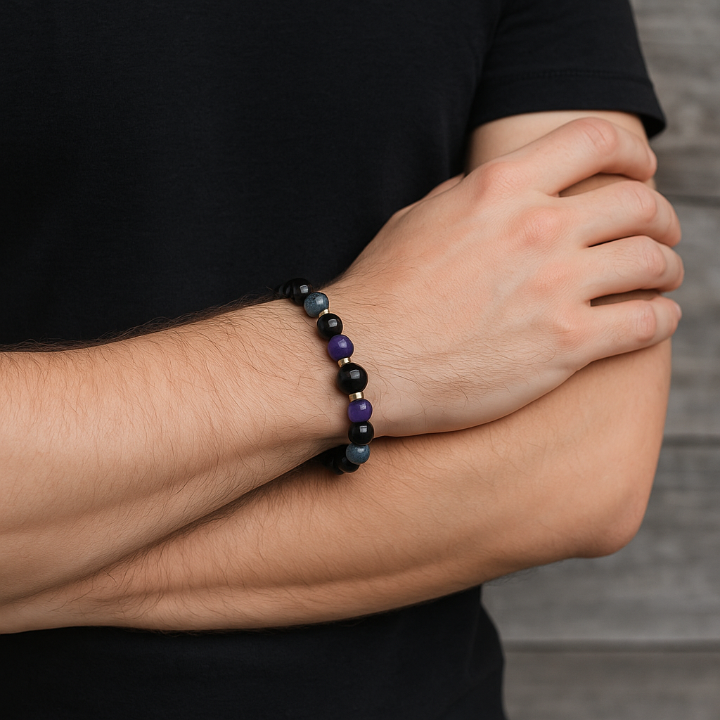 Versatile Obsidian 8mm Beaded Bracelet