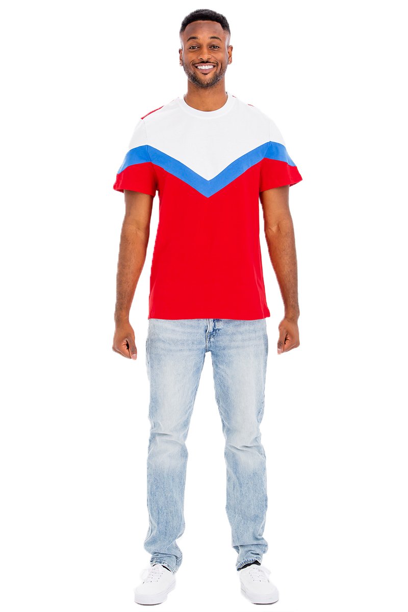 CHEVRON COLORBLOCK TSHIRT