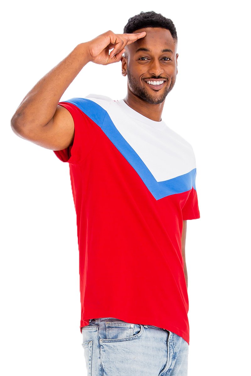 CHEVRON COLORBLOCK TSHIRT