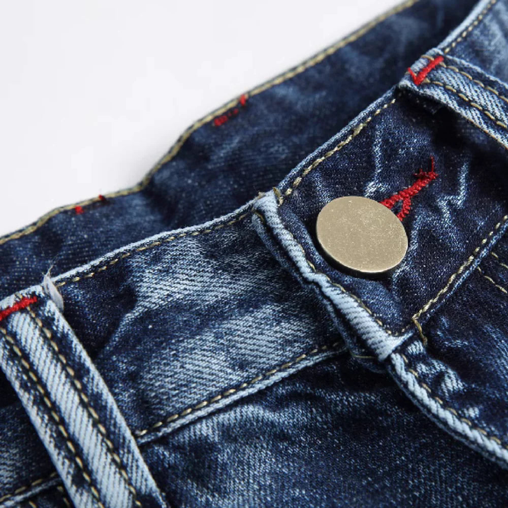 Stone Washed Ripped Skinny Jeans