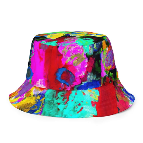 Multicolor Abstract Print Reversible Bucket Hat
