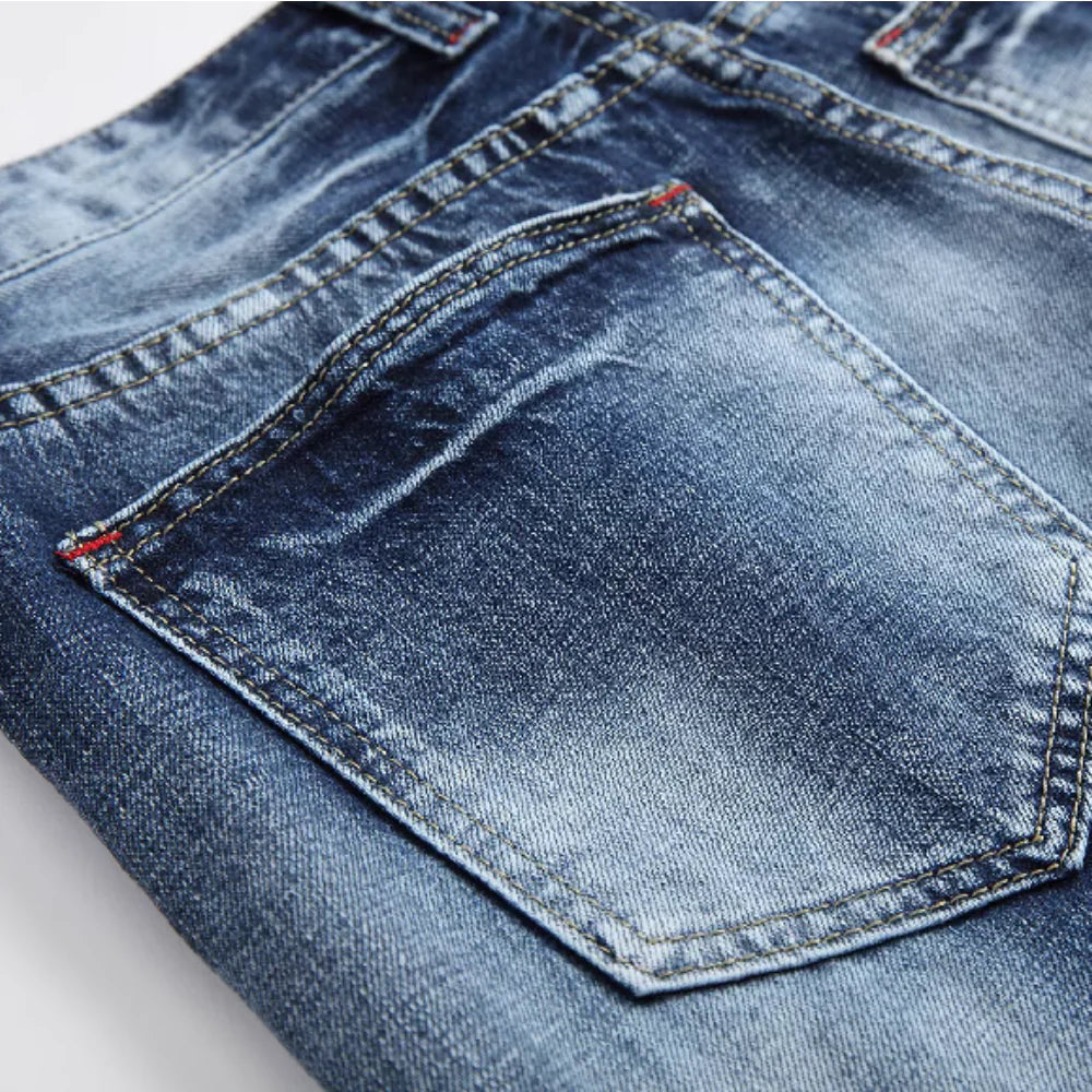 Stone Washed Ripped Skinny Jeans