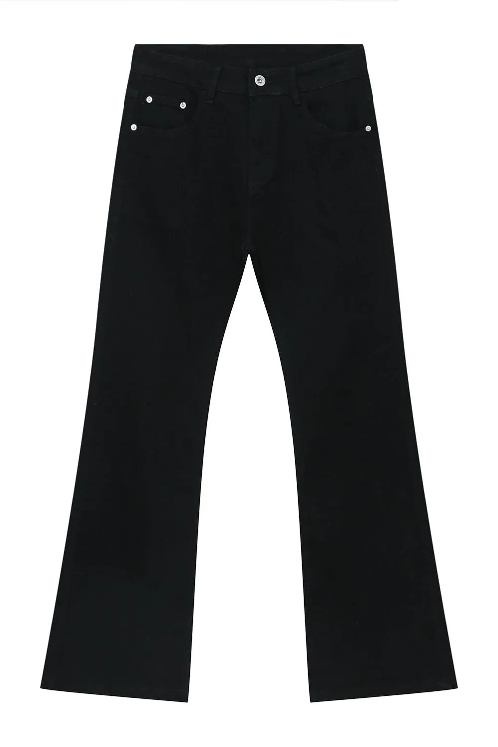 Men’s Classic Black Straight-Leg Denim Jeans – Non-Stretch Cotton Blend, Everyday Fit