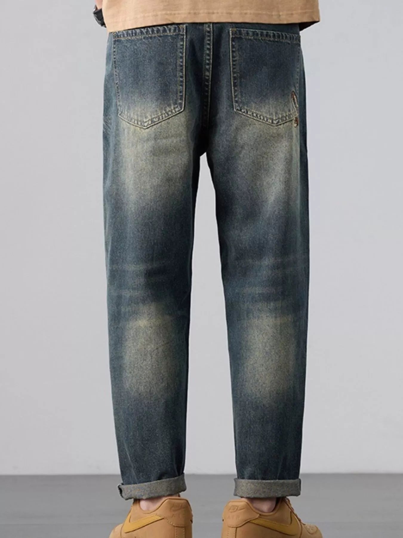 Men's Wash Straight Leg Jeans