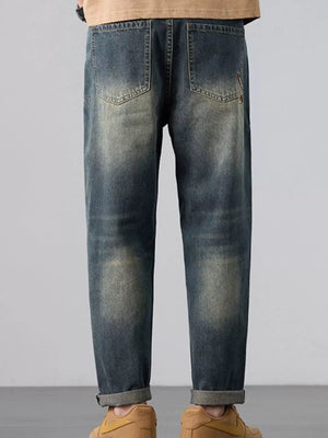 Men's Wash Straight Leg Jeans
