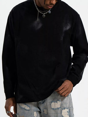 Men's Washed Long Sleeve Cotton T-Shirt