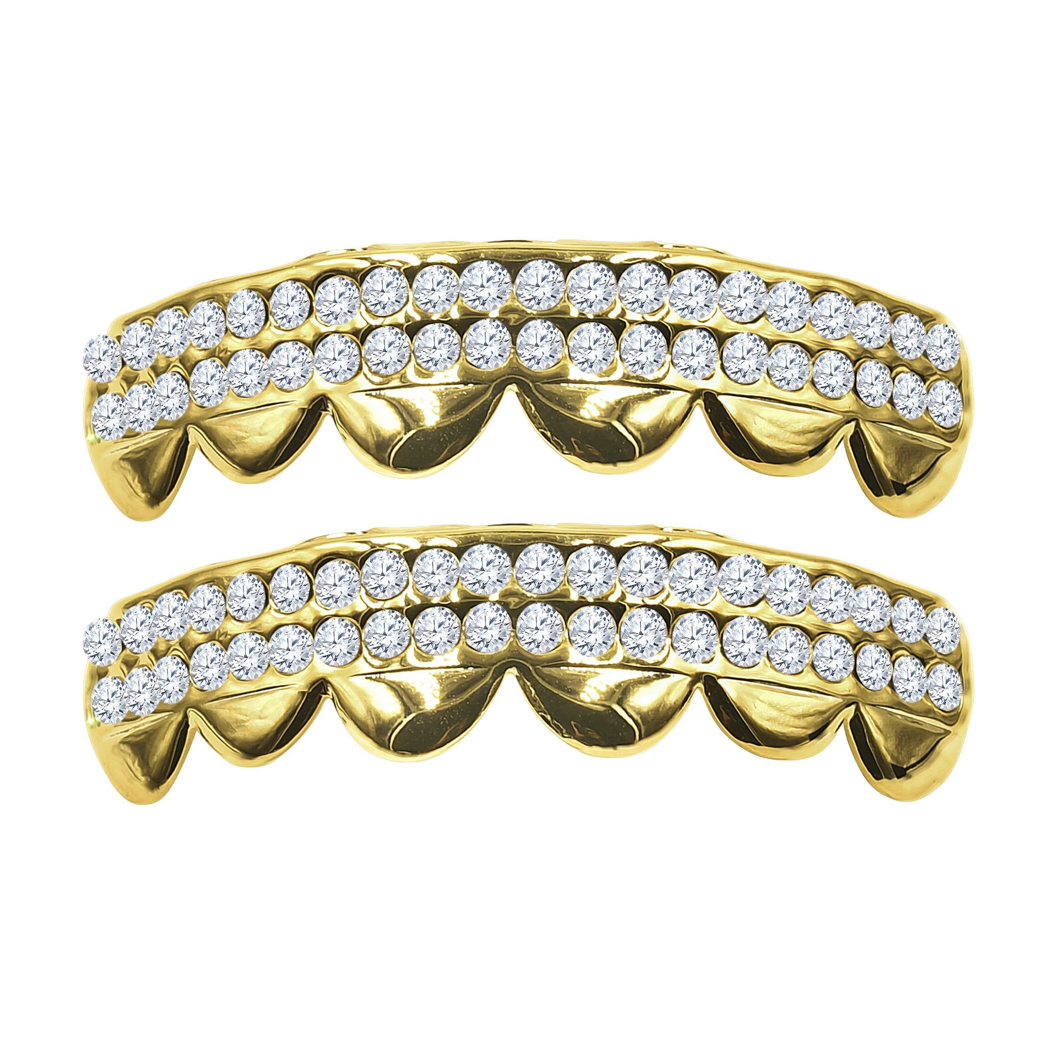 CZ Gold Grillz Set