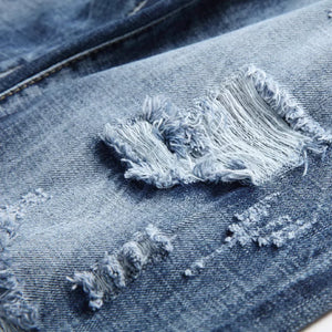 Stone Washed Ripped Skinny Jeans