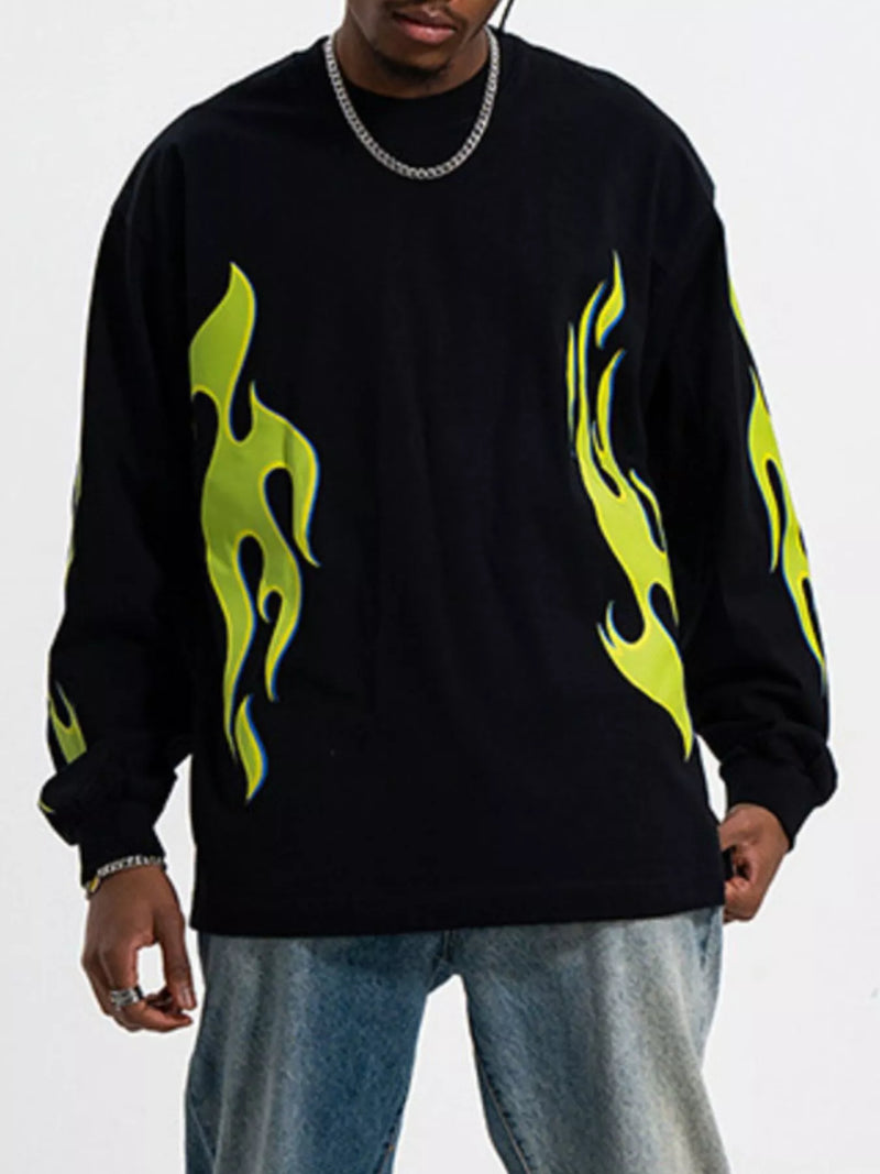 Men's Round Neck Long Sleeve T-Shirt