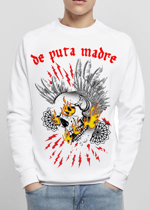 Men's sweatshirt design An angel Skull