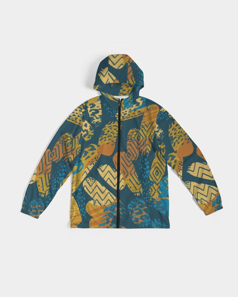 Mens Lightweight Windbreaker Jacket with Hood and Zipper Closure -