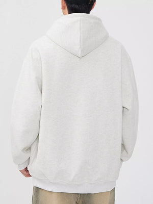 Men's Plus Size Drop Shoulder Kangaroo Pocket Hoodie