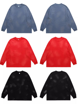Men's Washed Long Sleeve Cotton T-Shirt