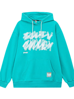 Men's Drawstring Letter Graphic Long Sleeve Hoodie