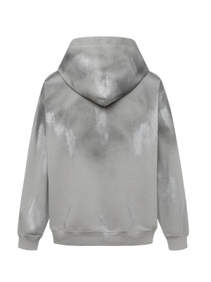 Men's Gothic Spider Web Graffiti Print Hoodie