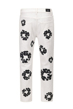 Men's Flower Graphic Print Jeans