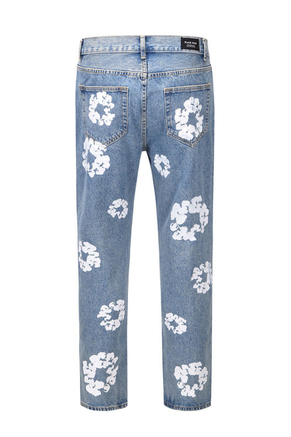 Men's Flower Graphic Print Jeans