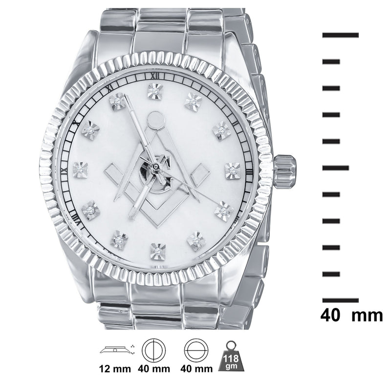Masonic Symbol Stainless Steel Watch