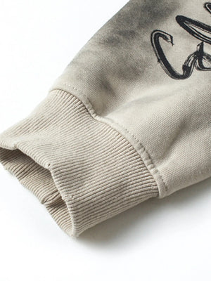 Men's Letter Graphic Long Sleeve Oversized Hoodie