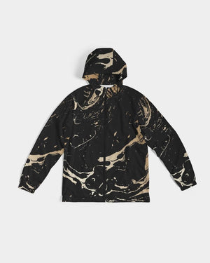 Mens Lightweight Windbreaker Jacket with Hood and Zipper Closure