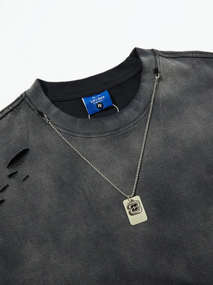 Men's Vintage Distressed Oversized T-Shirt