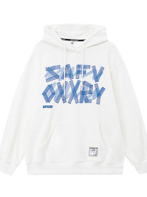 Men's Drawstring Letter Graphic Long Sleeve Hoodie