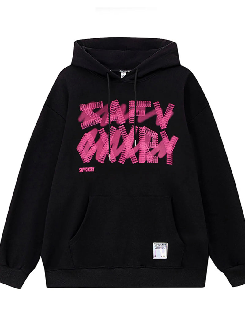 Men's Drawstring Letter Graphic Long Sleeve Hoodie