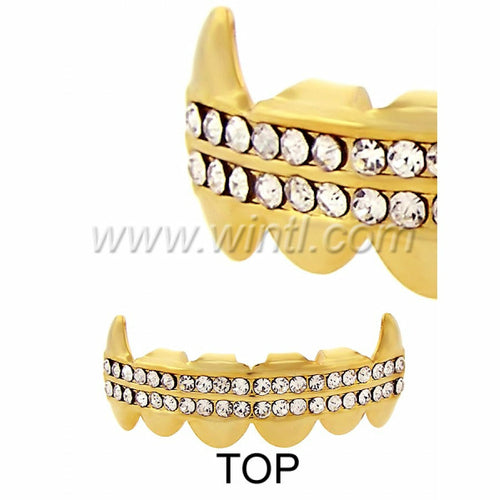 Hip Hop Iced out Fangs Grillz