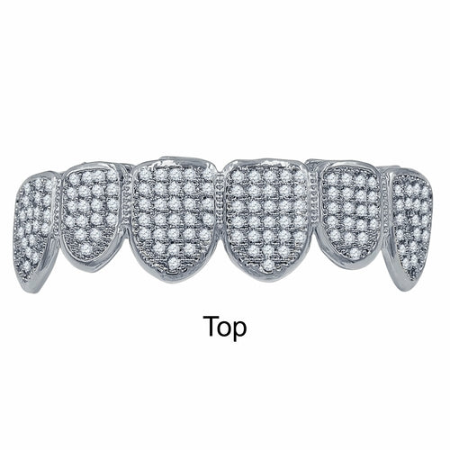 Hip Hop CZ Grillz in Silver
