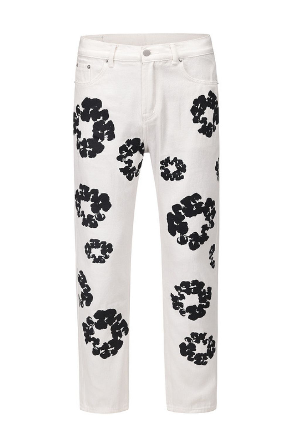 Men's Flower Graphic Print Jeans