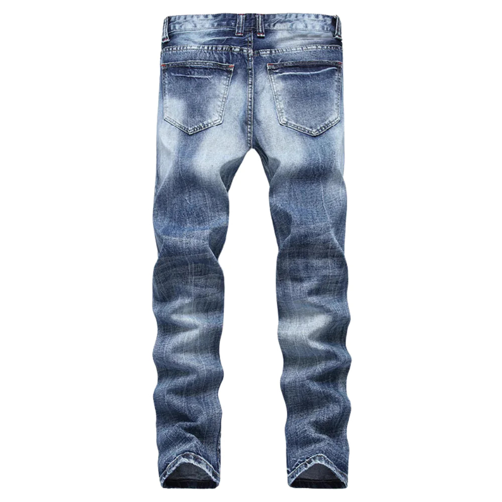 Stone Washed Ripped Skinny Jeans