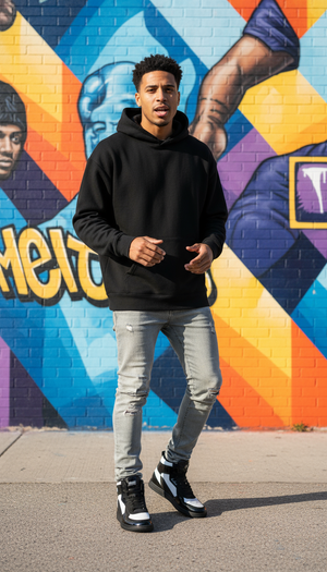 Cavalier Class Sport Italian High-Top Sneakers – Black and White Premium Streetwear Men’s Shoes