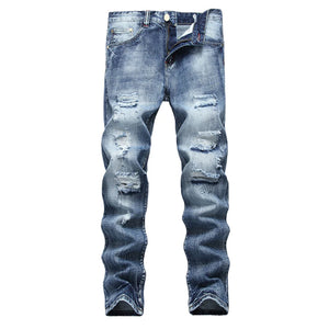 Stone Washed Ripped Skinny Jeans