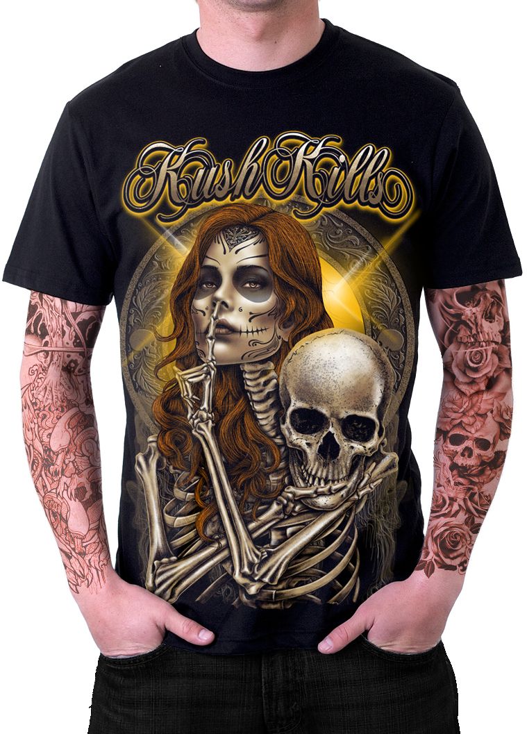 Kush Kills Beauty of Silence Graphic T-Shirt – Streetwear Casual Tee for Men