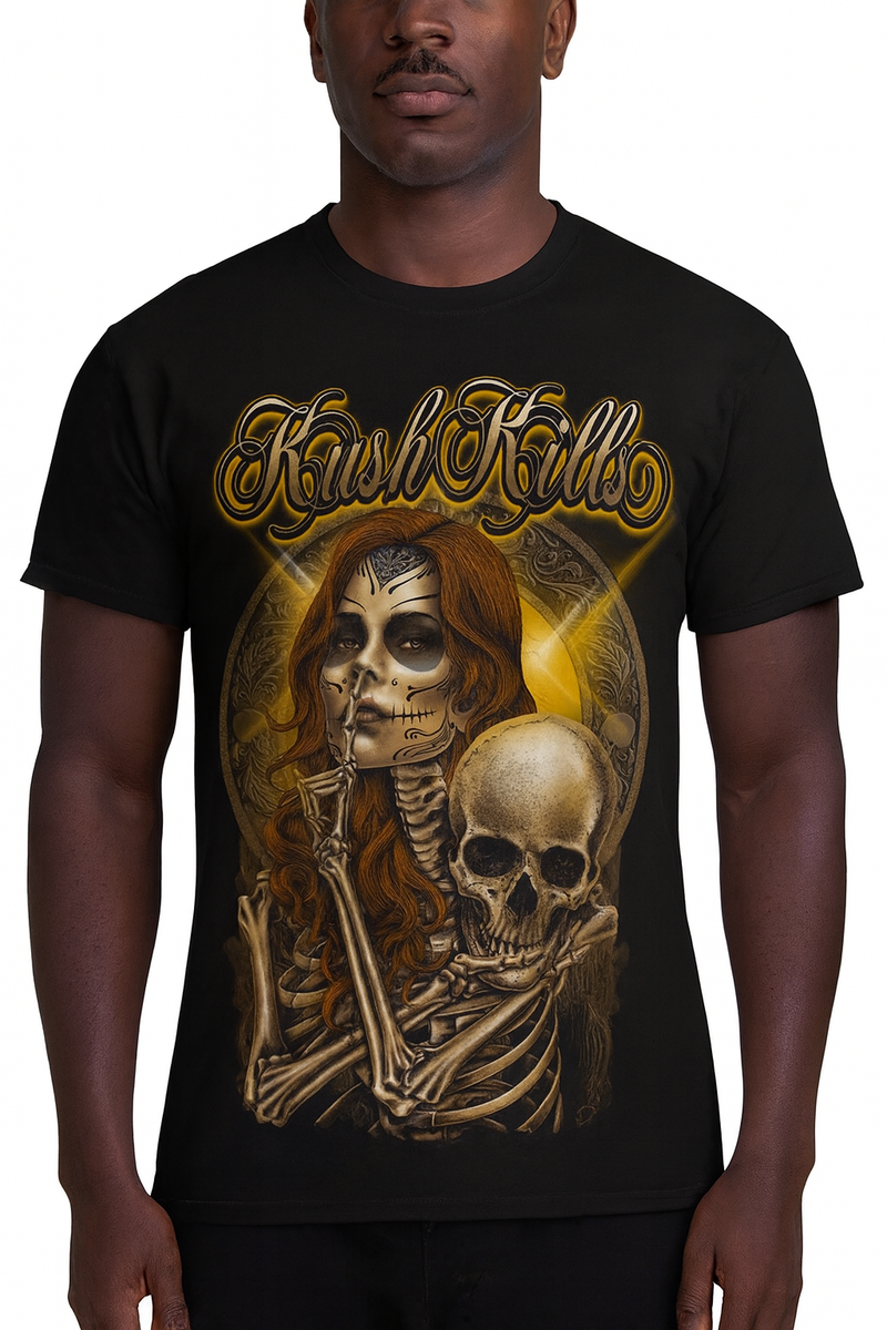 Kush Kills Beauty of Silence Graphic T-Shirt – Streetwear Casual Tee for Men