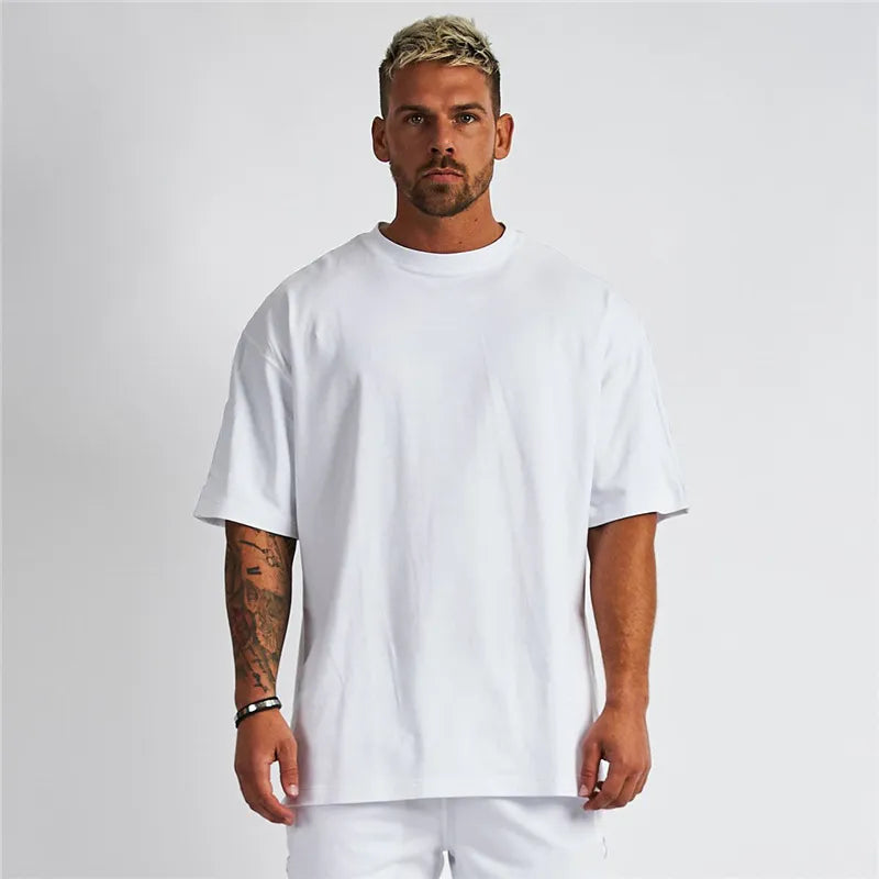 Men’s Oversized White T-Shirt – Casual Loose Fit Cotton Tee for Streetwear & Everyday Style