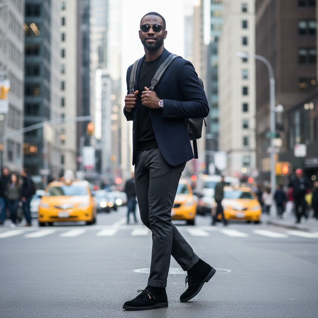 Clarks Men’s Desert Trek Black Suede Chukka Boots – Classic Lace-Up Casual Boots with Cushioned Comfort