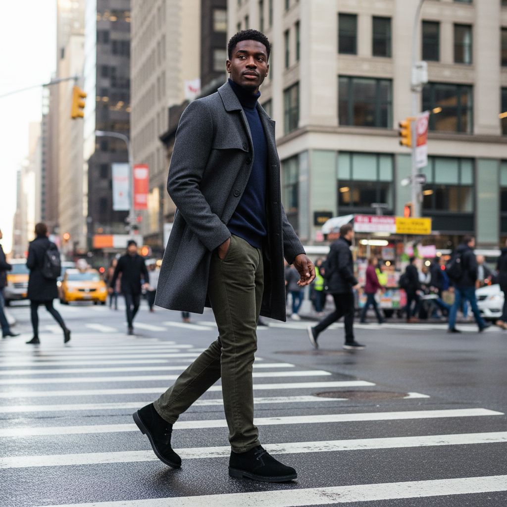 Clarks Men’s Desert Trek Black Suede Chukka Boots – Classic Lace-Up Casual Boots with Cushioned Comfort