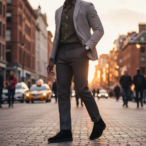 Clarks Men’s Desert Trek Black Suede Chukka Boots – Classic Lace-Up Casual Boots with Cushioned Comfort