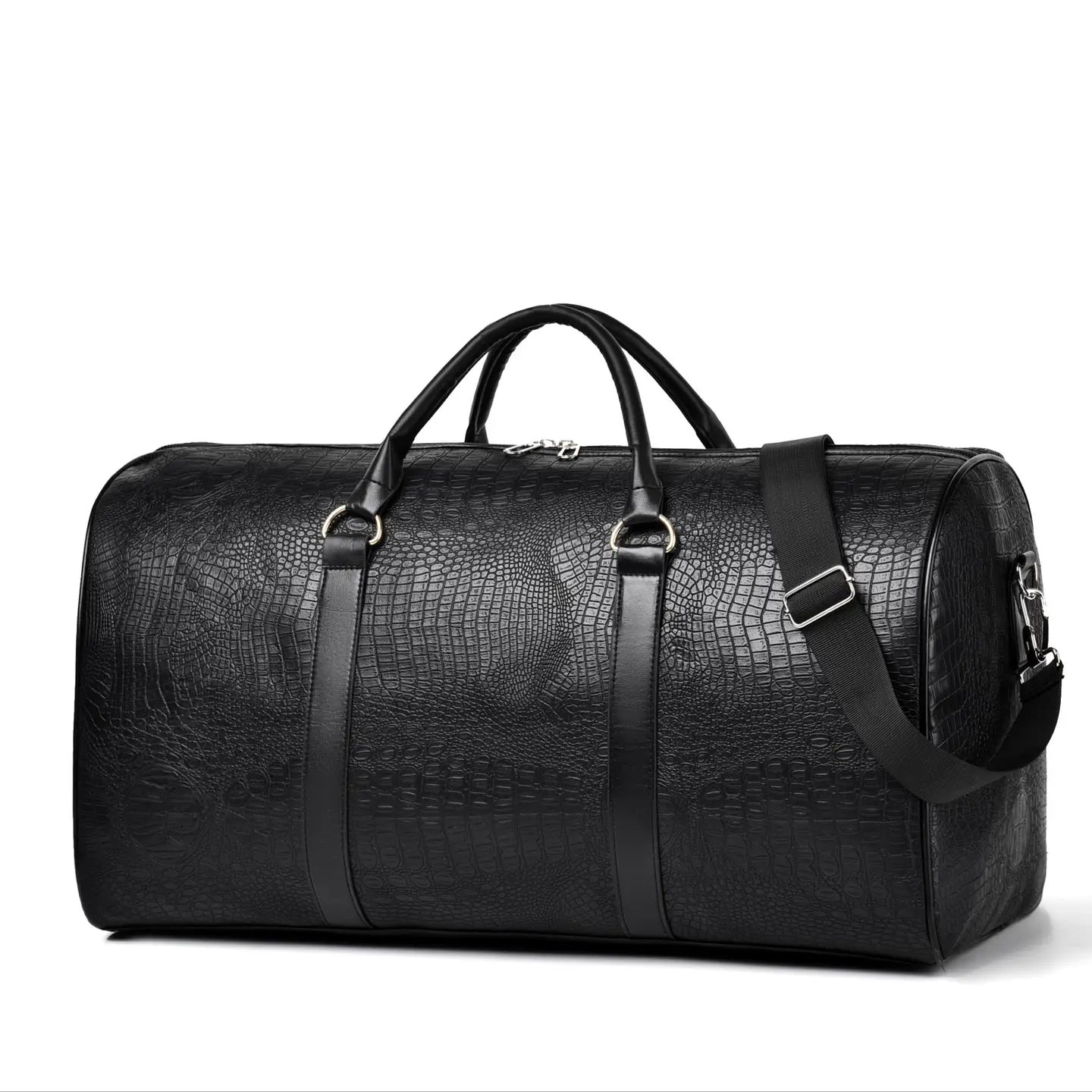 Large Capacity Crocodile Pattern Travel Duffle Bag – Luxury Waterproof Weekender Carry-On Gym & Luggage Tote for Men & Women