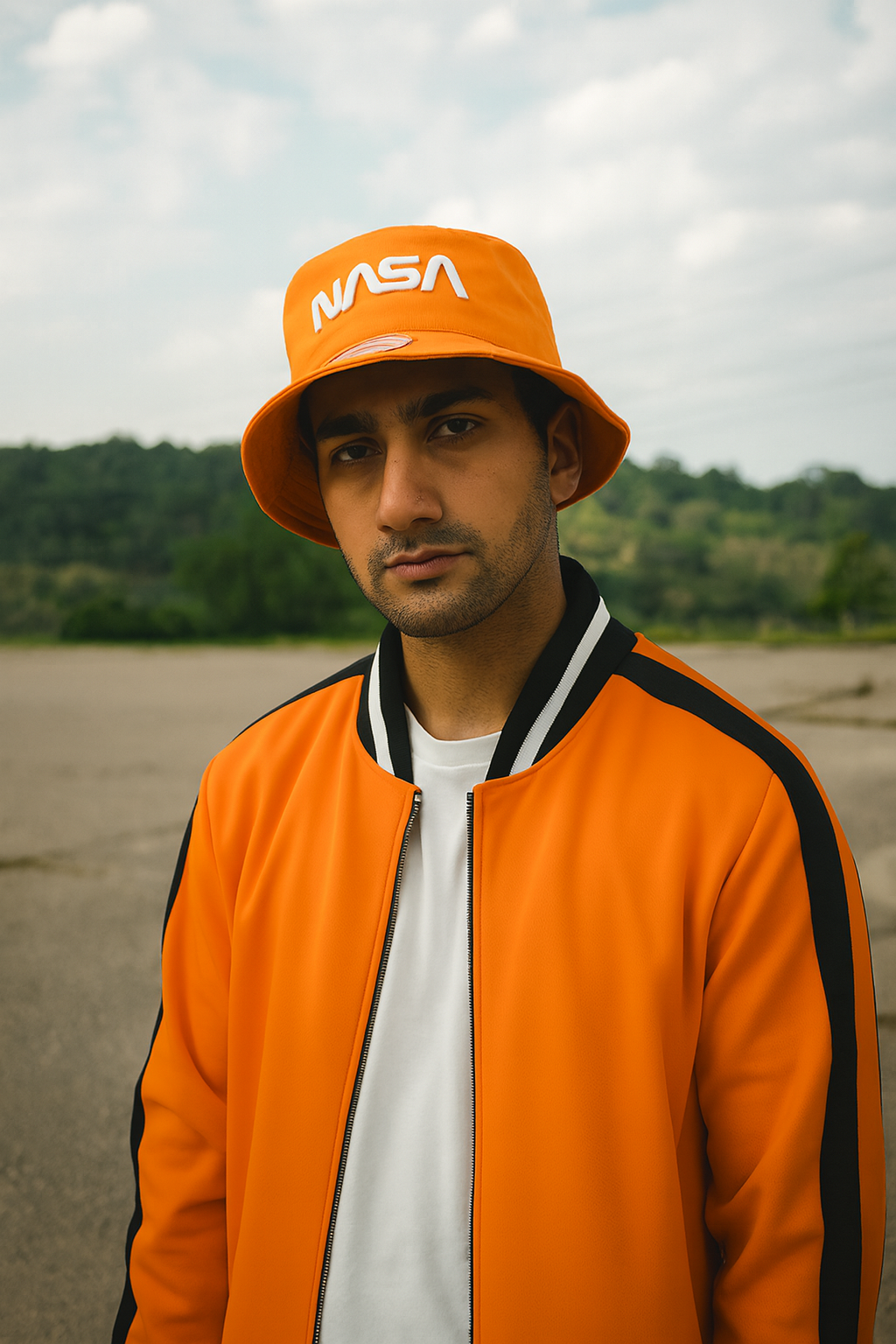 Rapid Dominance NASA Worm Logo Relaxed Bucket Hat