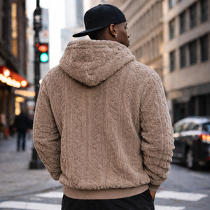 Luxury Streetwear Sherpa Hoodie – City Ready Winter Essential