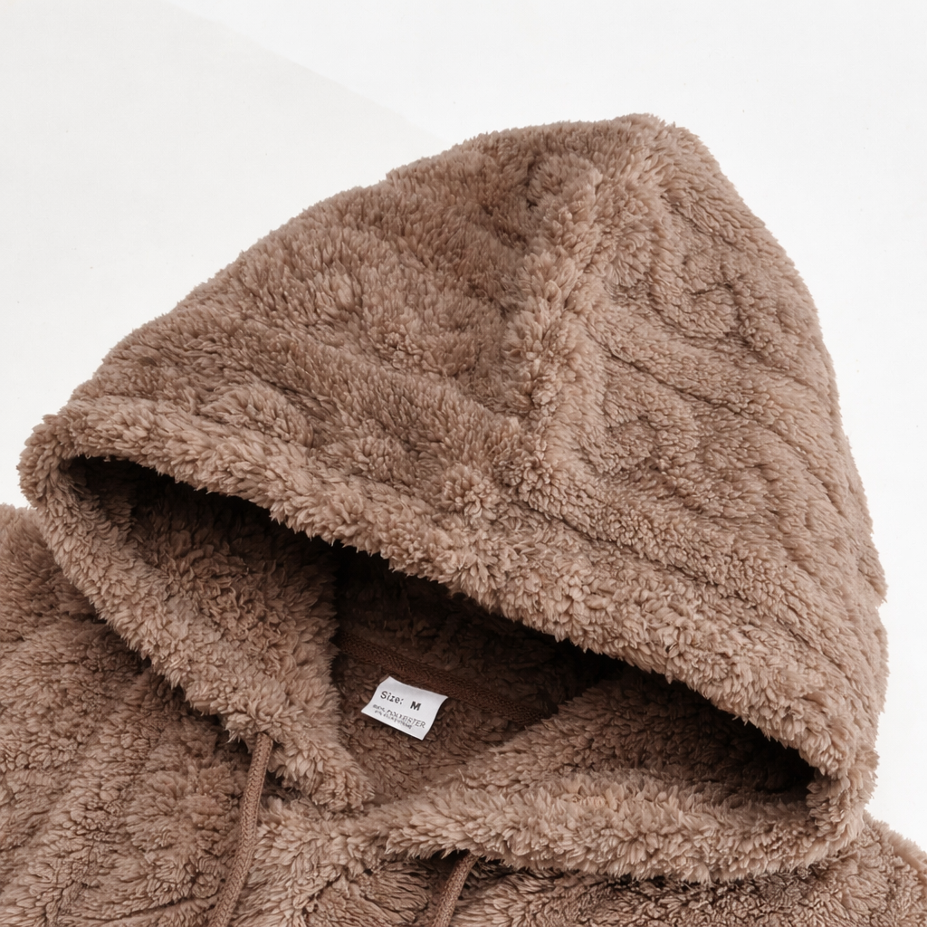 Luxury Streetwear Sherpa Hoodie – City Ready Winter Essential