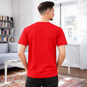 Men’s Valentine’s Day Red Graphic T-Shirt – “Hey” Heart Balloon Love Tee | Romantic Matching Couple Shirt