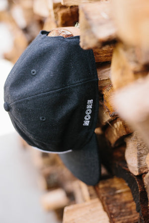 Tent Hat-Black Flannel