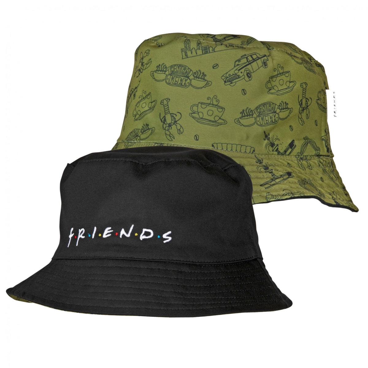 Friends 823616 TV Show Text & All Over Symbols Reversible Bucket Hat