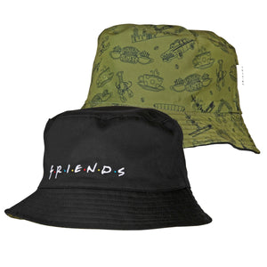 Friends 823616 TV Show Text & All Over Symbols Reversible Bucket Hat
