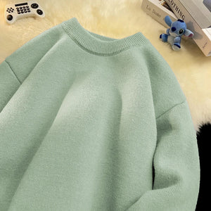 Men’s Premium Wool Blend Crewneck Sweater – Soft, Warm, Lightweight Polyester Mix Pullover for Fall & Winter